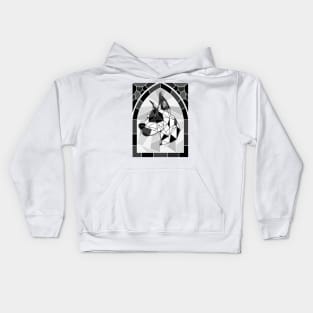 Stained Glass Harlequin Great Dane Kids Hoodie